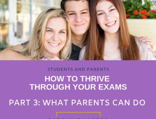 How To Thrive Through Your Exams! Part 3 – How Parents Can Help